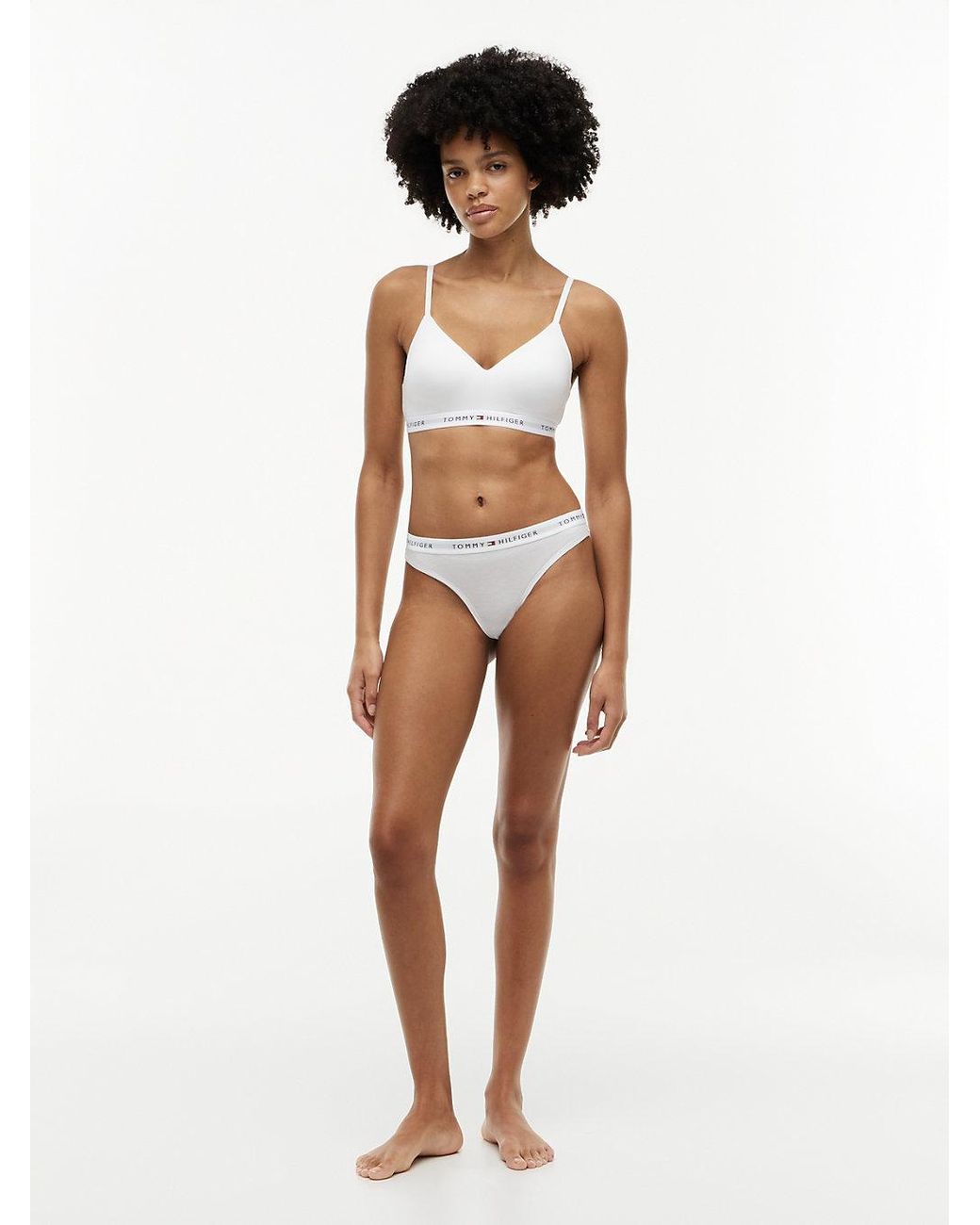 Tommy Hilfiger White Repeat Logo Underband Push-Up Bralette