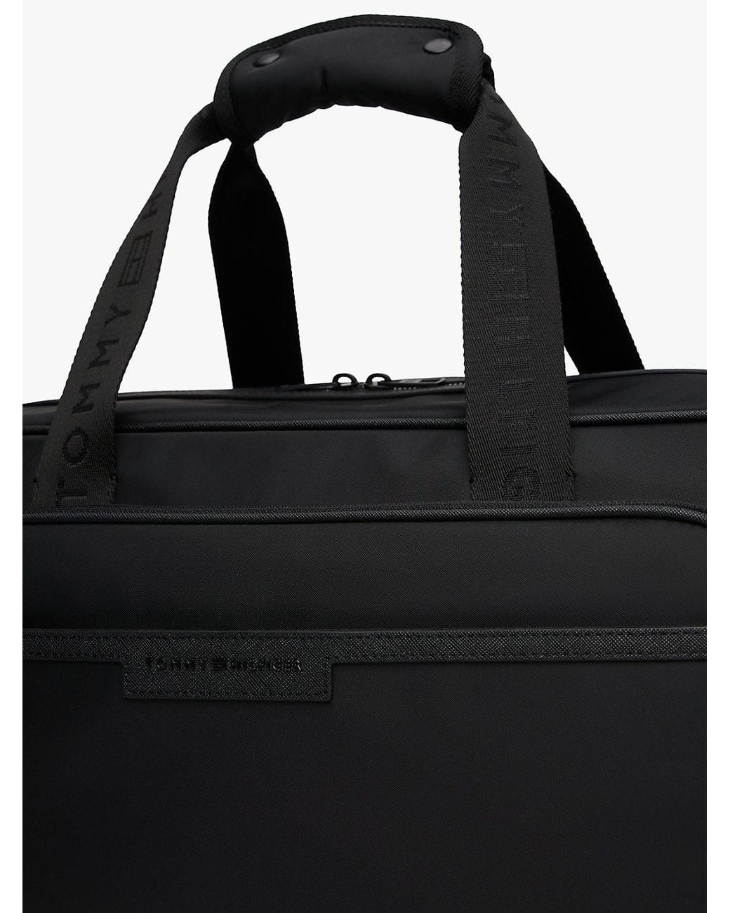 Borsone Con Logo Ripetuto di Tommy Hilfiger in Black da Uomo