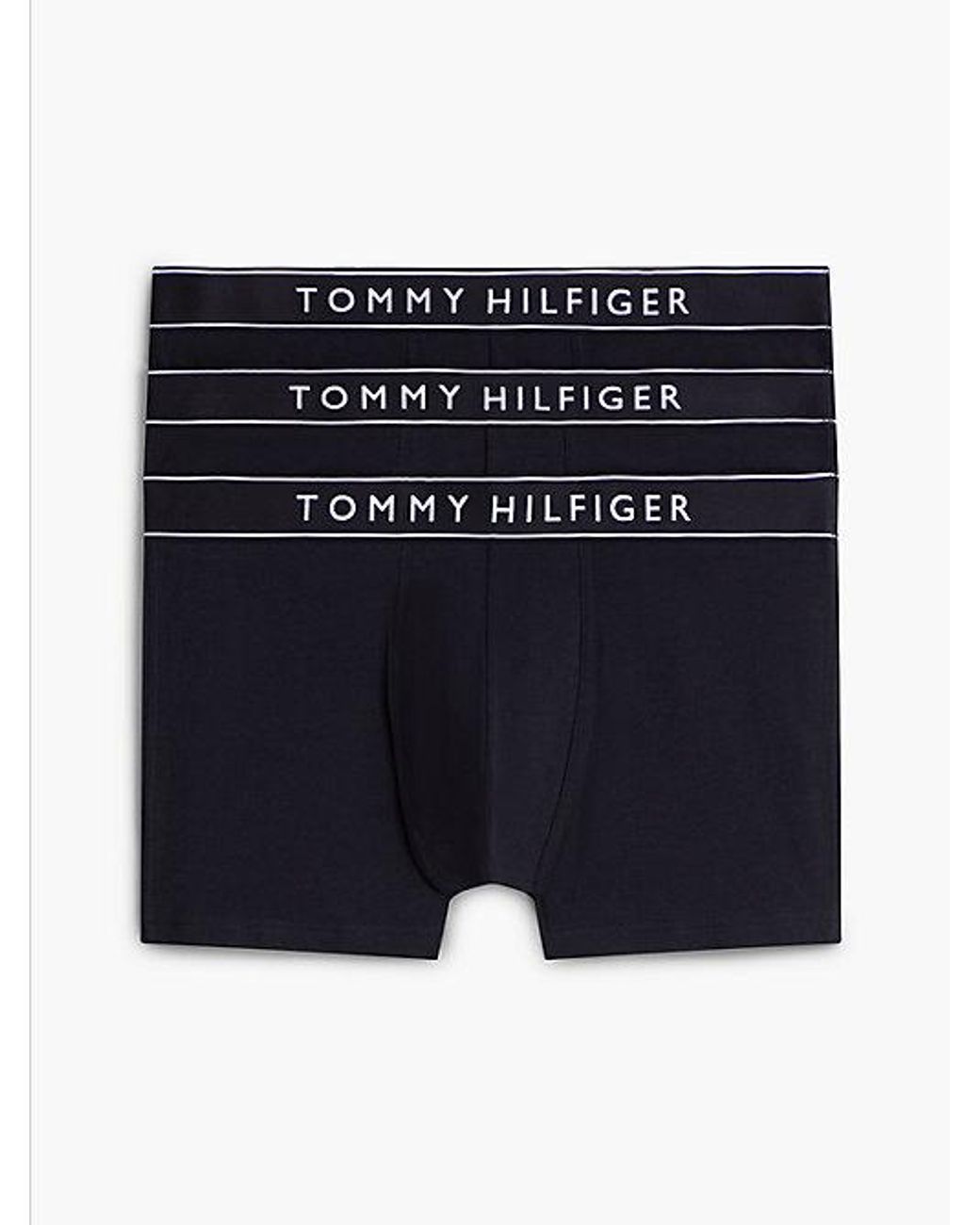 Tommy Hilfiger Blue 3 Pack Essential Logo Waistband Trunks for men
