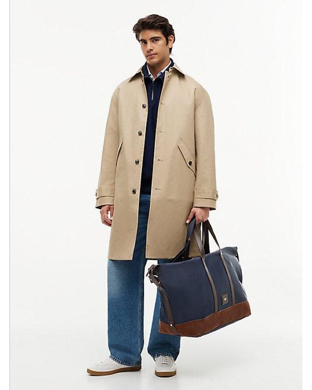 Tommy Hilfiger Blue Heritage Logo Patch Duffel Bag for men