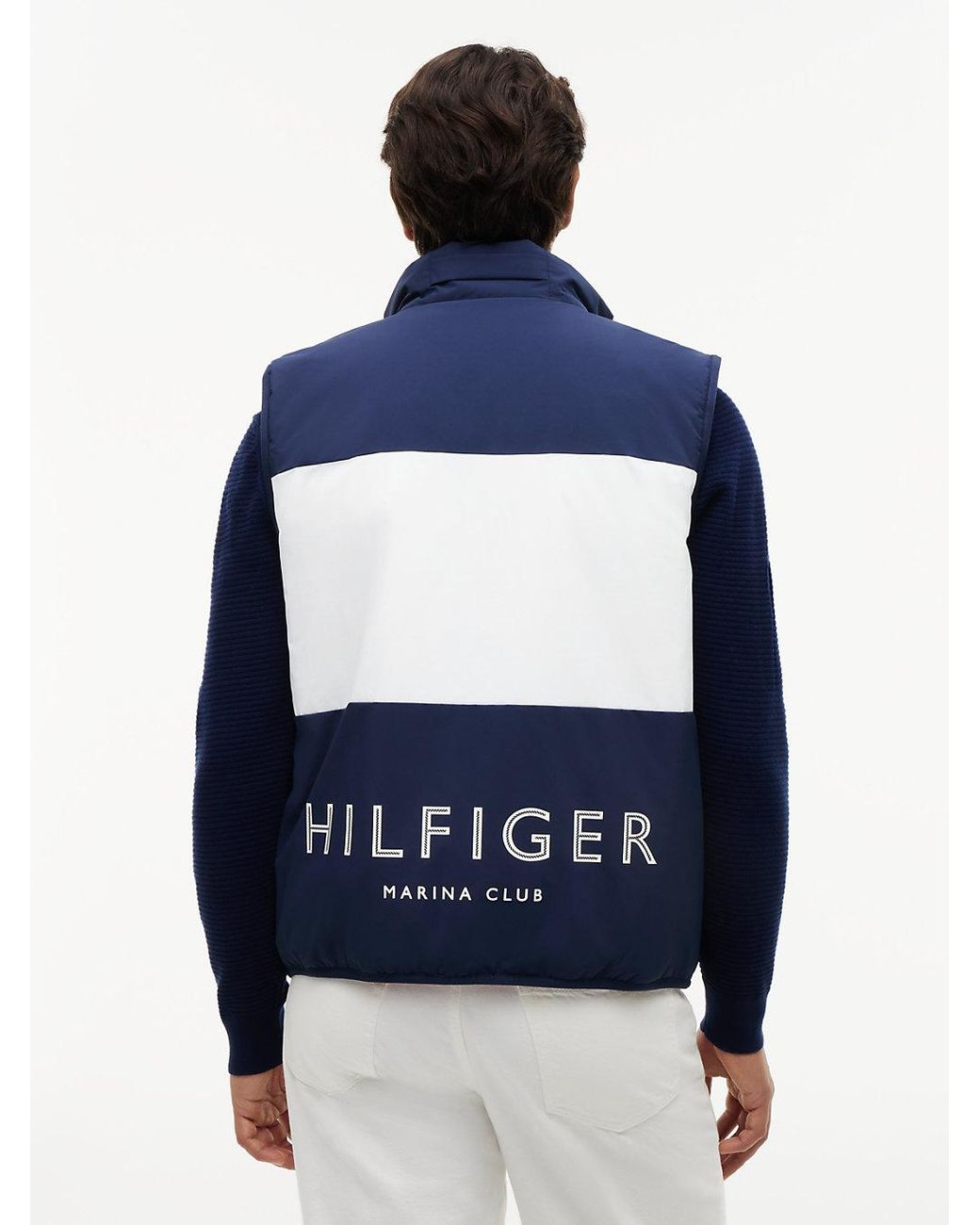 Tommy Hilfiger Blue Reversible Zip-Thru Regatta Gilet for men