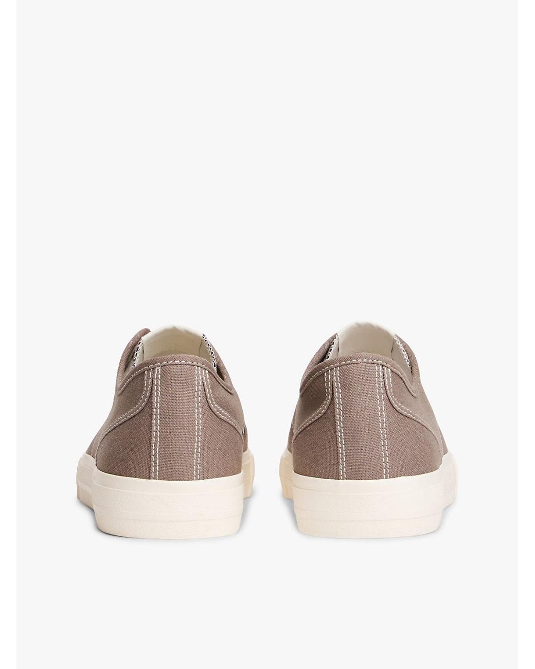 Tommy Hilfiger Brown Archive Flag Stripe Canvas Trainers for men