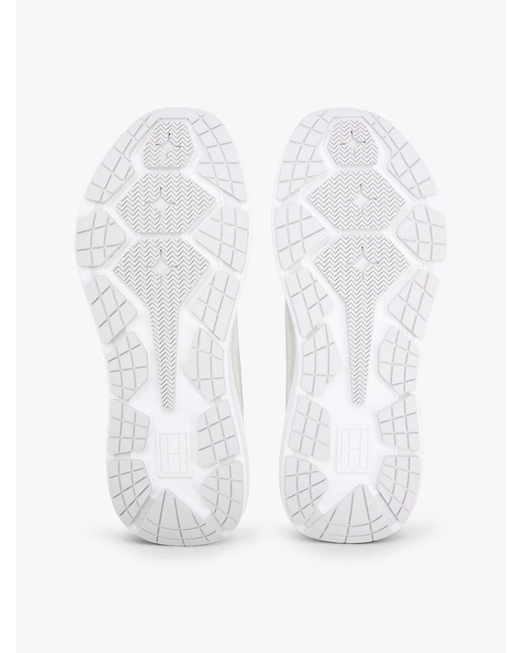 Tommy Hilfiger White Jacquard Knit Logo Trainers for men
