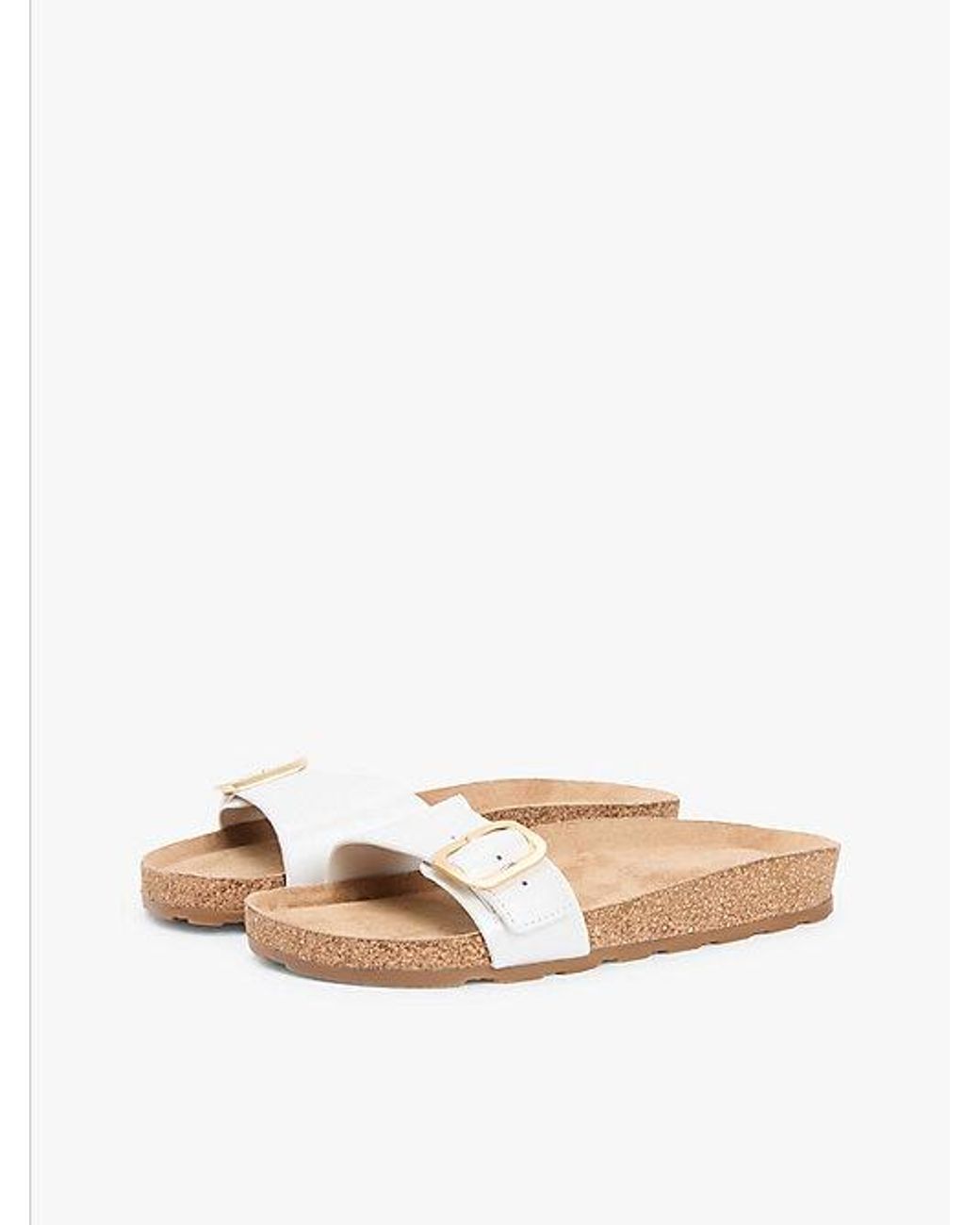 Tommy Hilfiger White Cork Footbed Slip-On Sandals