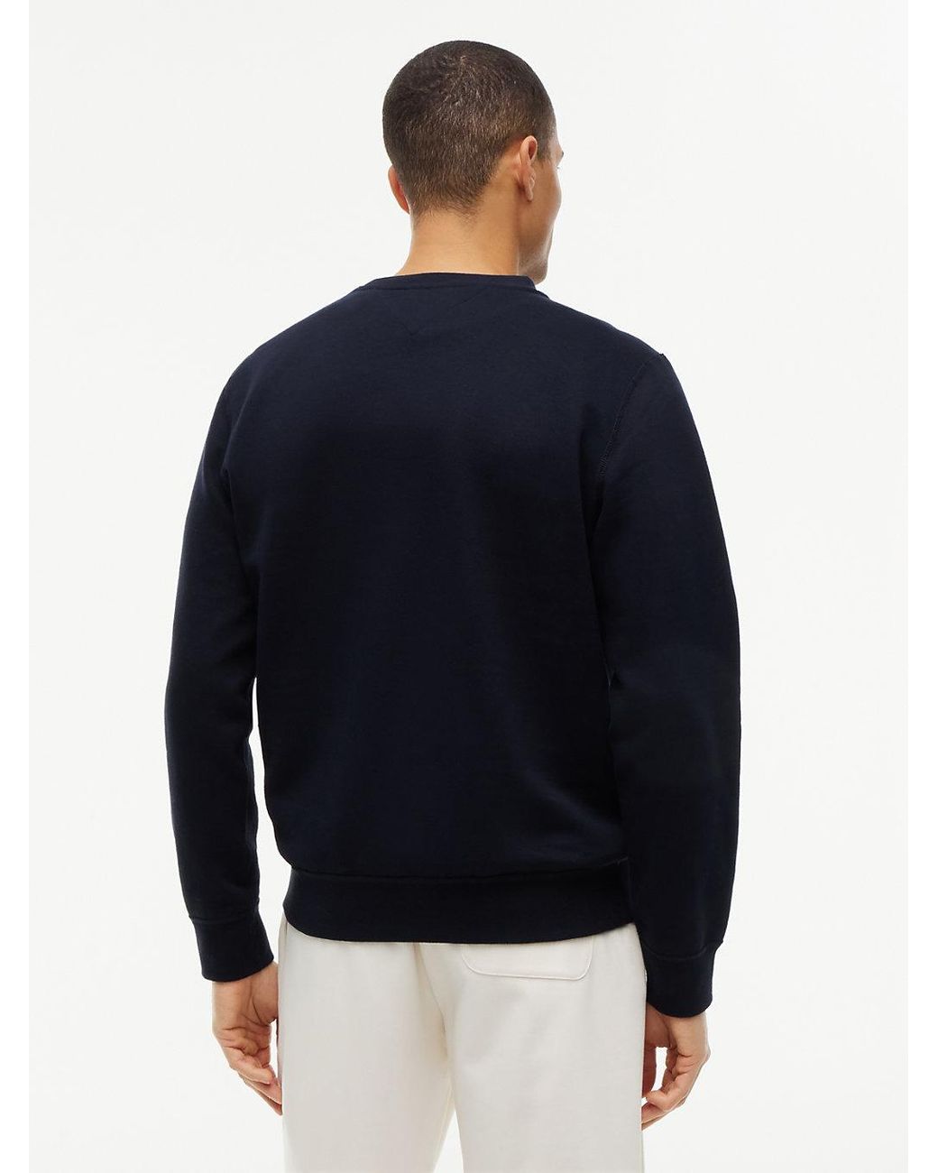 Tommy Hilfiger Blue Fleece Crew Neck Sweatshirt for men