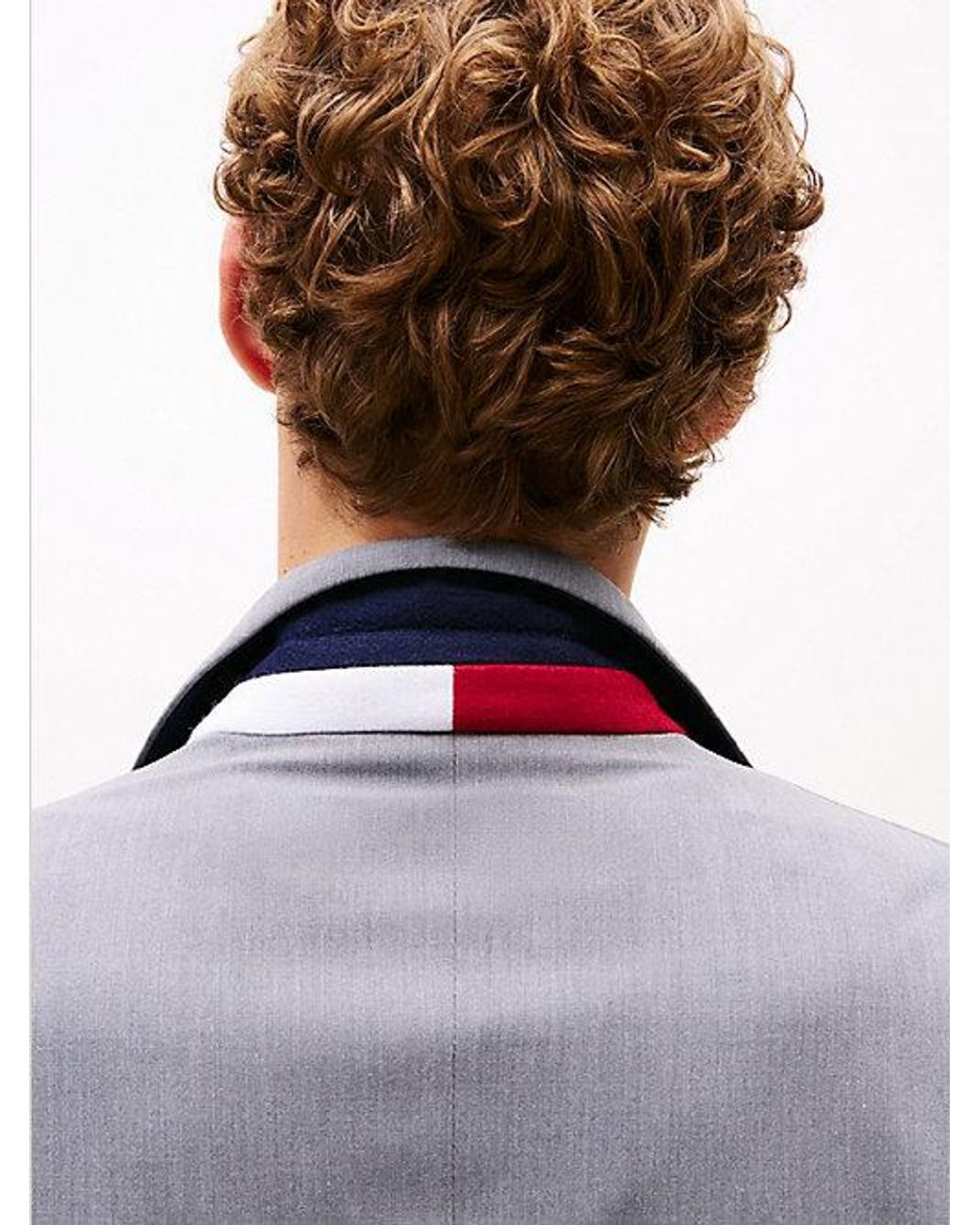 Tommy Hilfiger Gray Twill Single Breasted Blazer With Wool for men