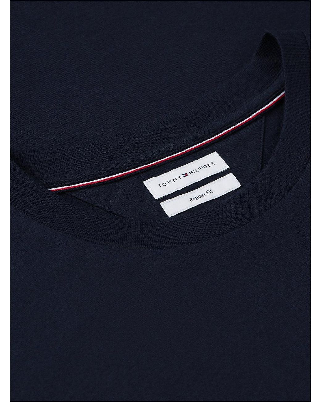 Tommy Hilfiger Blue Logo Jersey Crew Neck T-Shirt for men