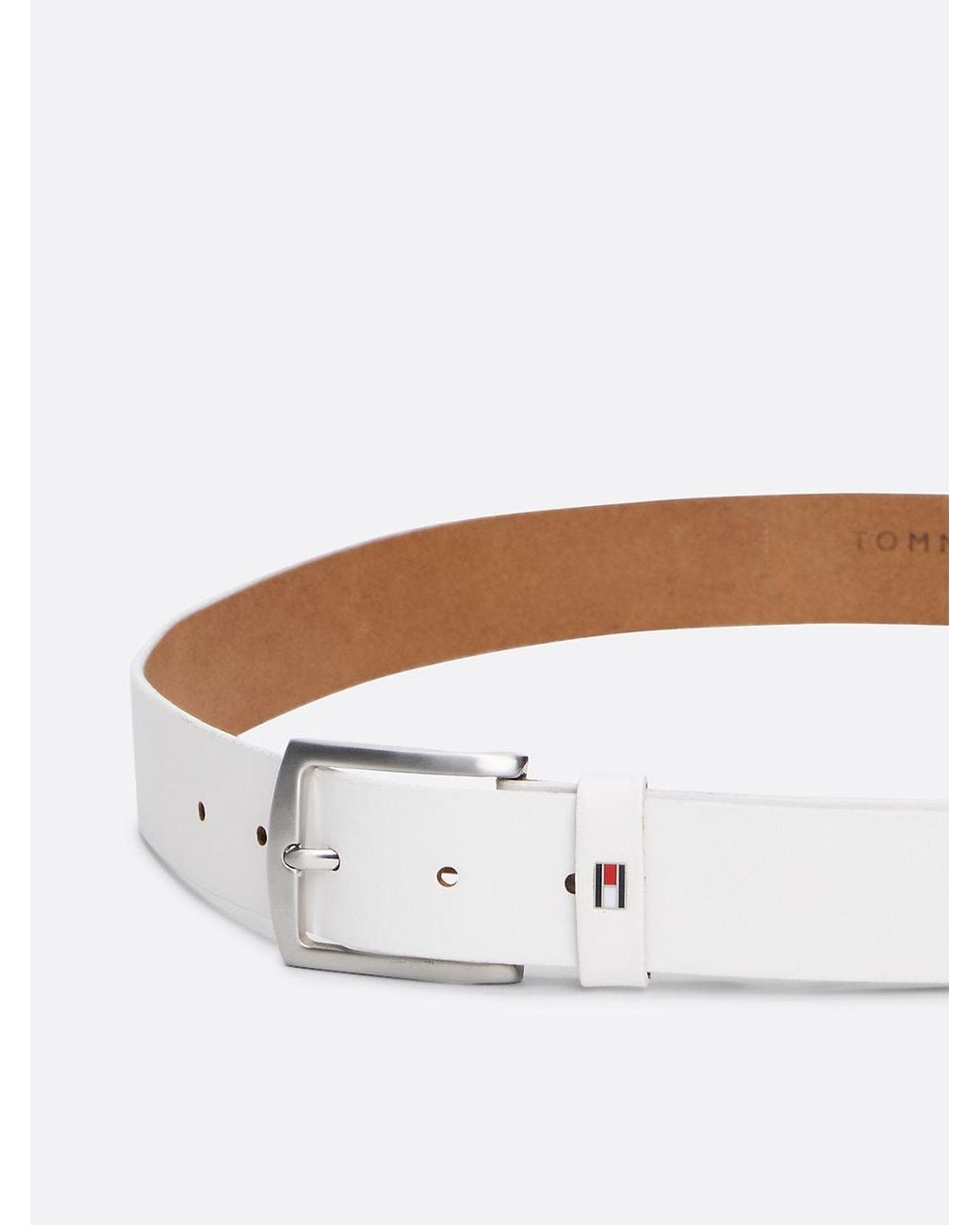 Ceinture Denton En Cuir À Drapeau Tommy Hilfiger pour homme en coloris White
