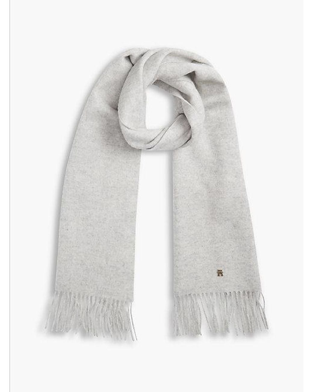 Tommy Hilfiger White Chic Pure Wool Scarf