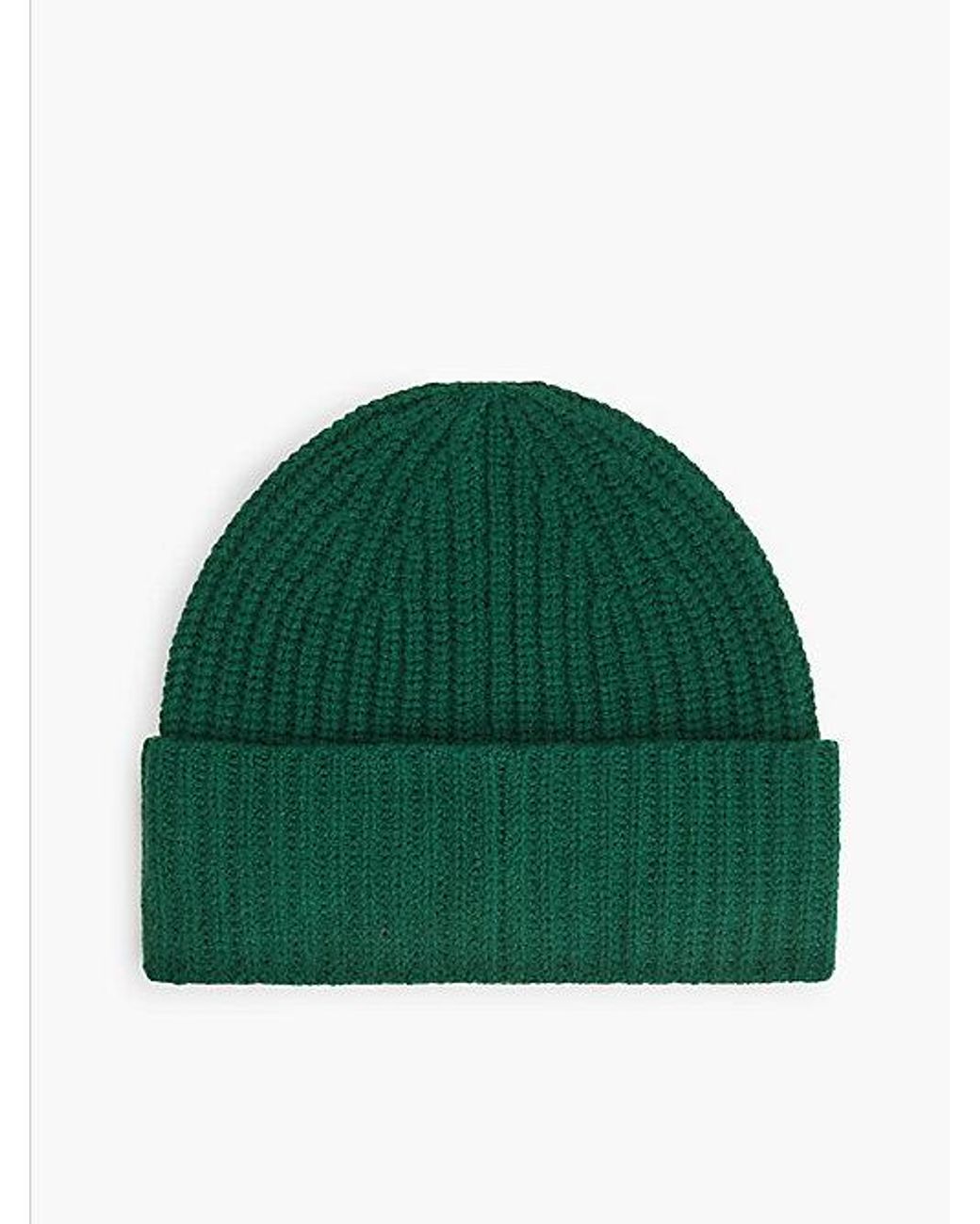 Tommy Hilfiger Green Pure Wool Chunky Rib Knit Beanie for men
