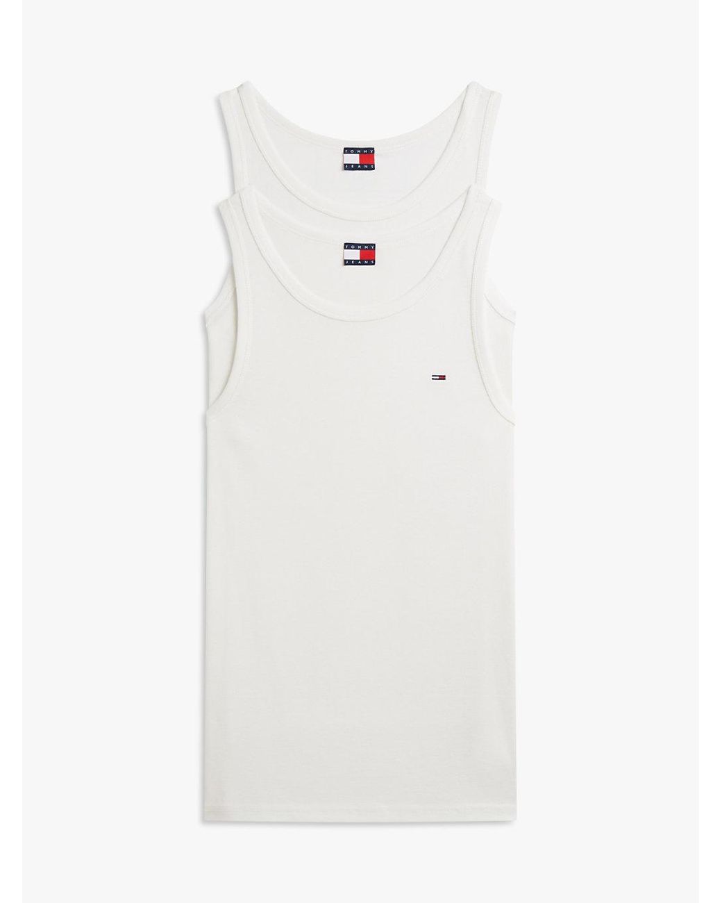 Tommy Hilfiger Black 2-pack Tommy Flag Extra Slim Tank Tops for men