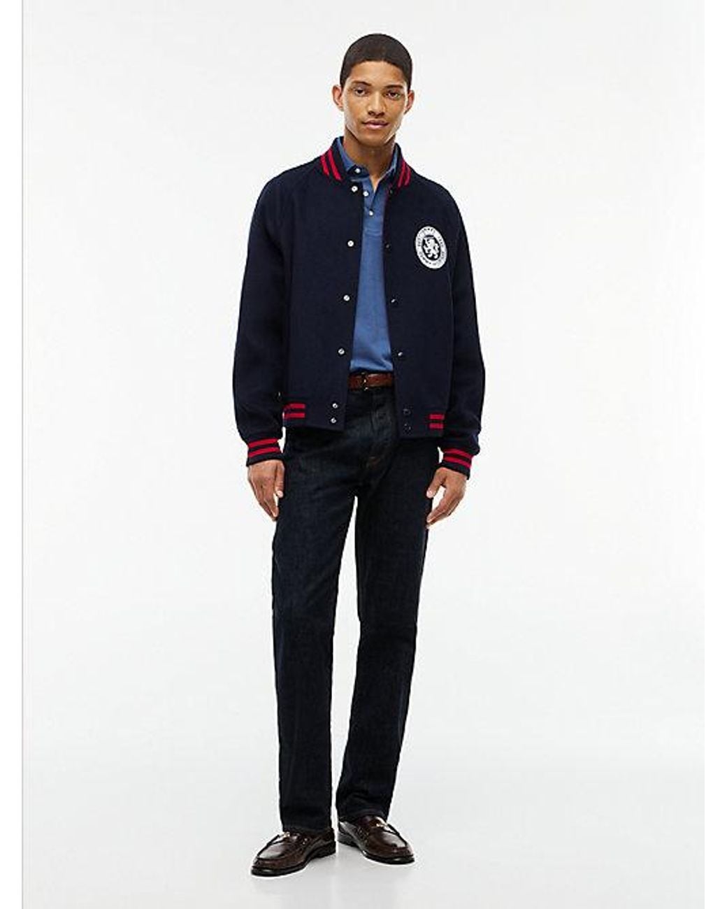 Tommy Hilfiger Blue 1985 Slim Fit Long Sleeve Polo Shirt for men