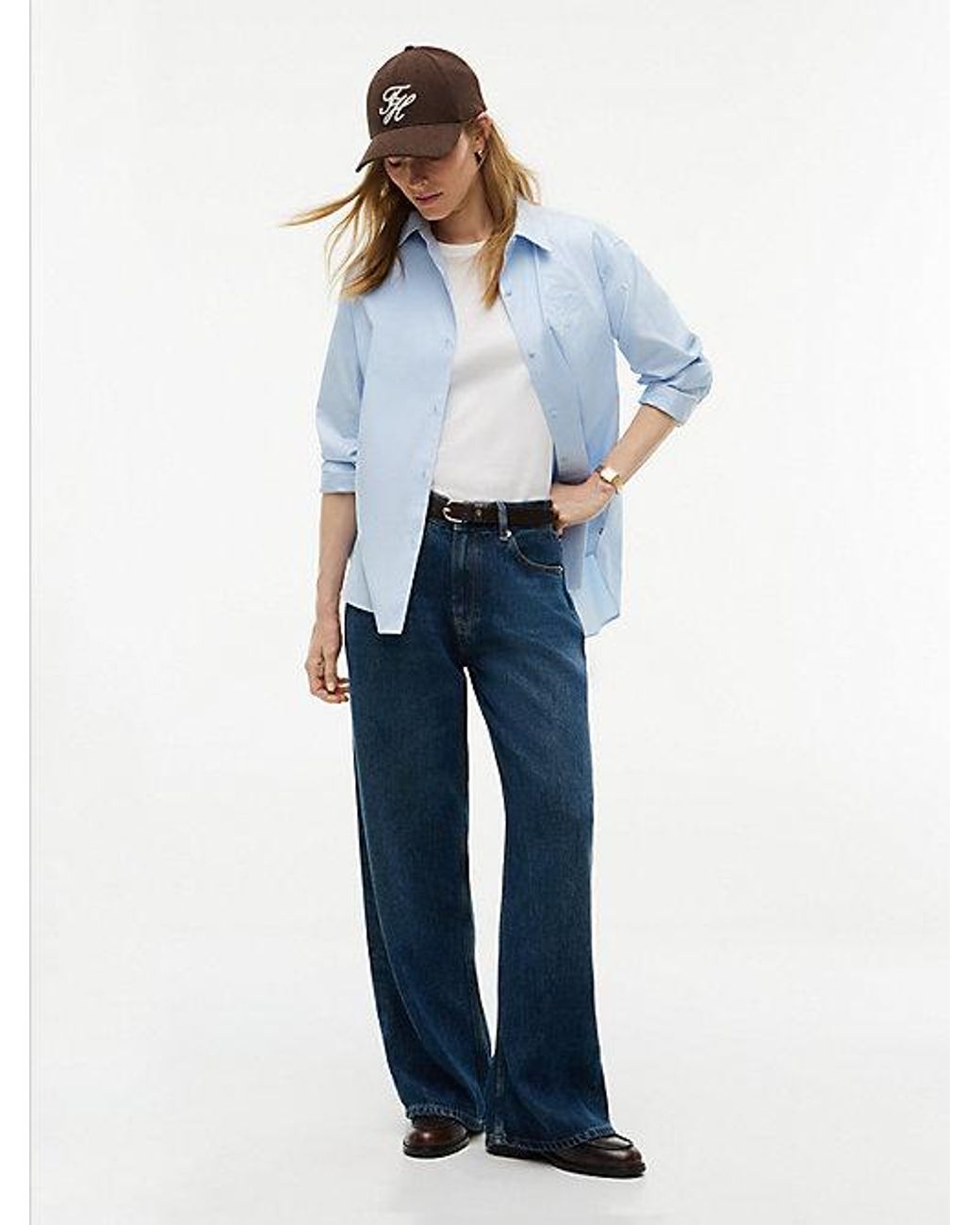 Tommy Hilfiger Blue Nola Low Rise Straight Whiskered Jeans