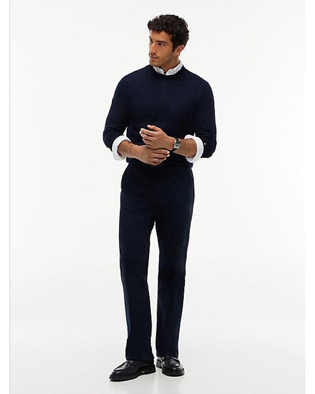 Tommy Hilfiger Blue New York Label Pure Wool Jumper for men