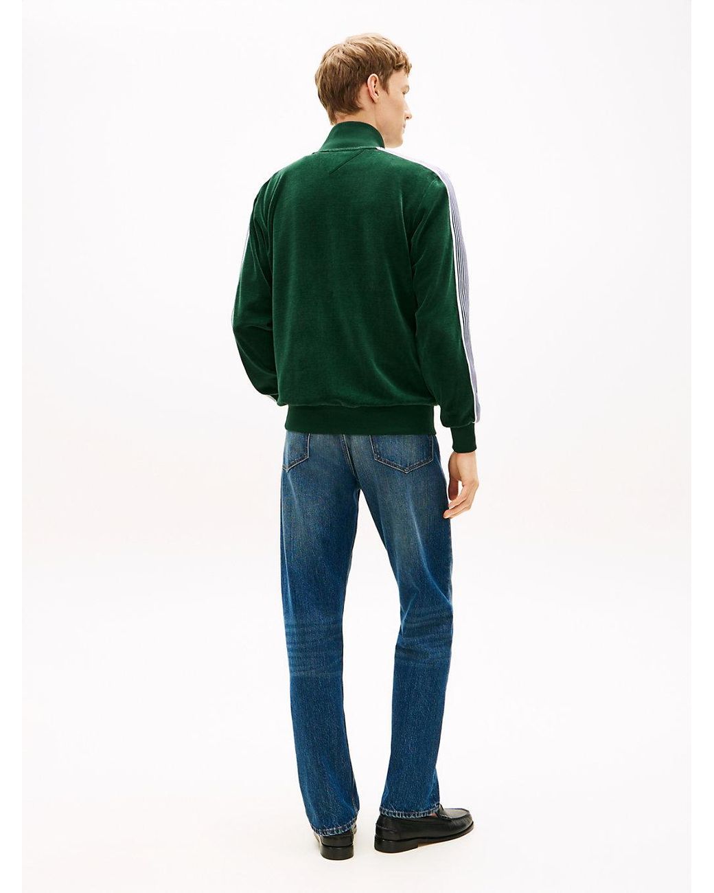 Veste De Survêtement Colour-Block Velours Tommy Hilfiger pour homme en coloris Green