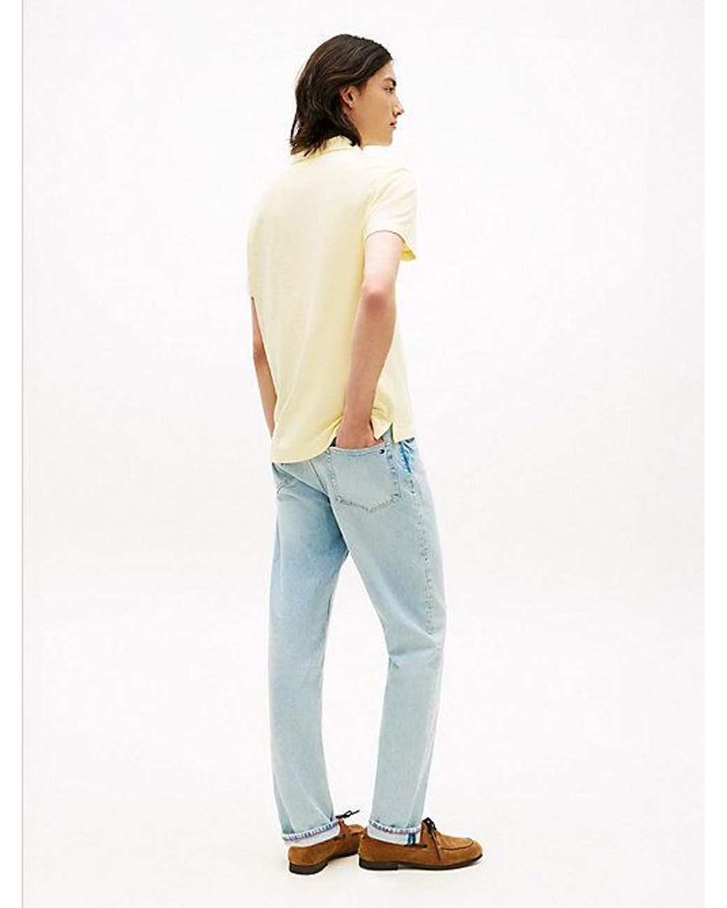 Tommy Hilfiger Regular Fit Oxford Polo Met Piquétextuur in het White voor heren