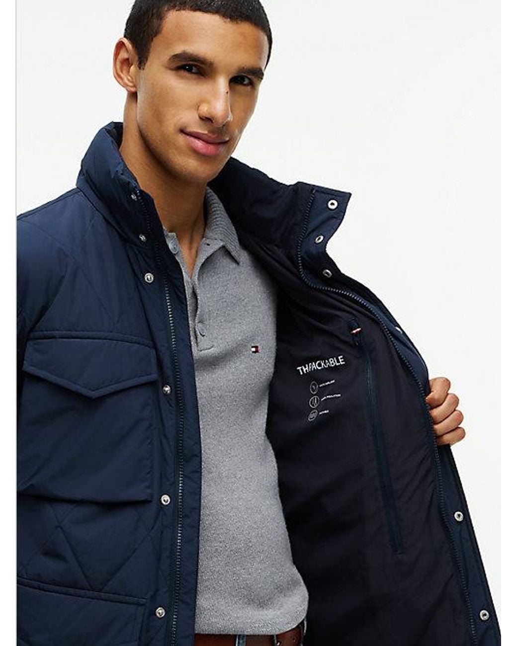 Tommy Hilfiger Blue Packable Quilted Field Jacket for men