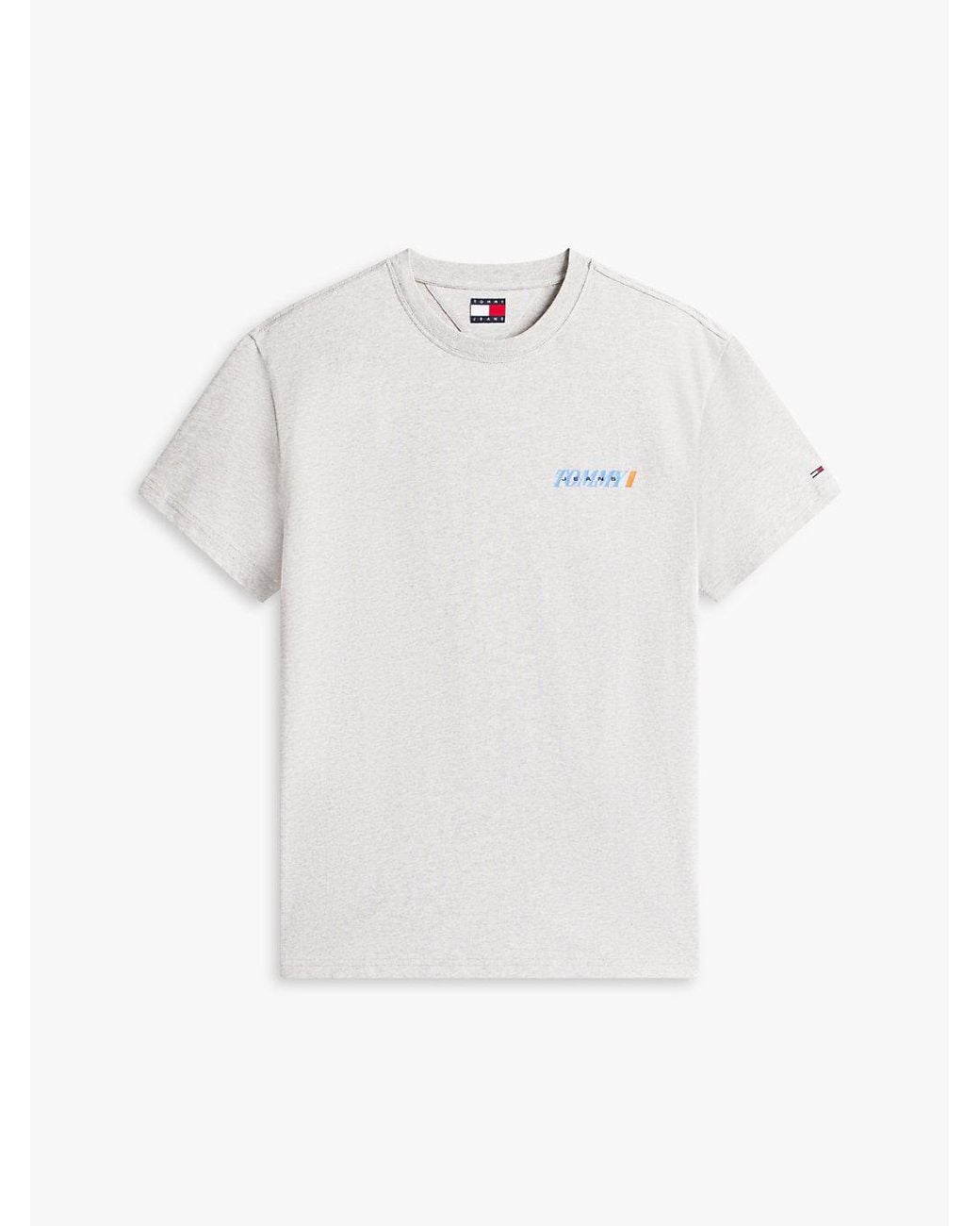 Tommy Hilfiger White Vintage Back Logo Jersey T-Shirt for men
