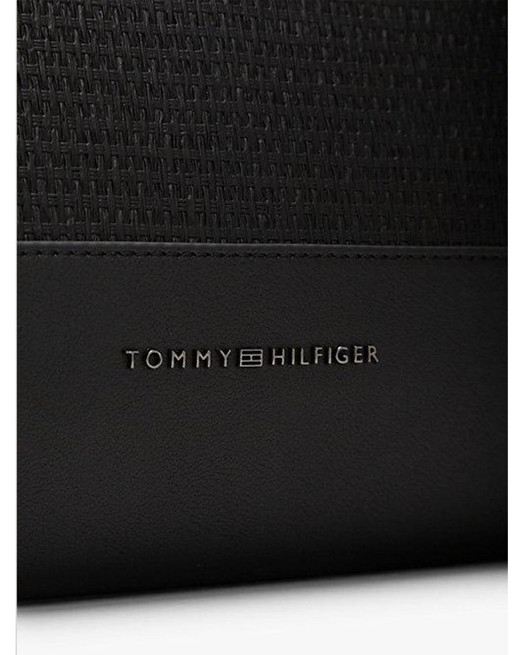 Tommy Hilfiger Geweven Laptop Sleeve Met Metalen Logo in het Black voor heren