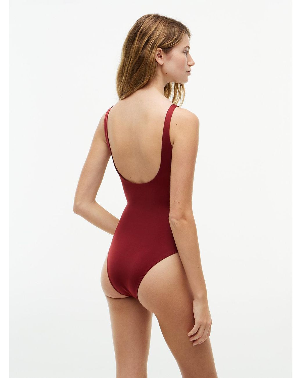 Tommy Hilfiger Red Flag Scoop Back Swimsuit