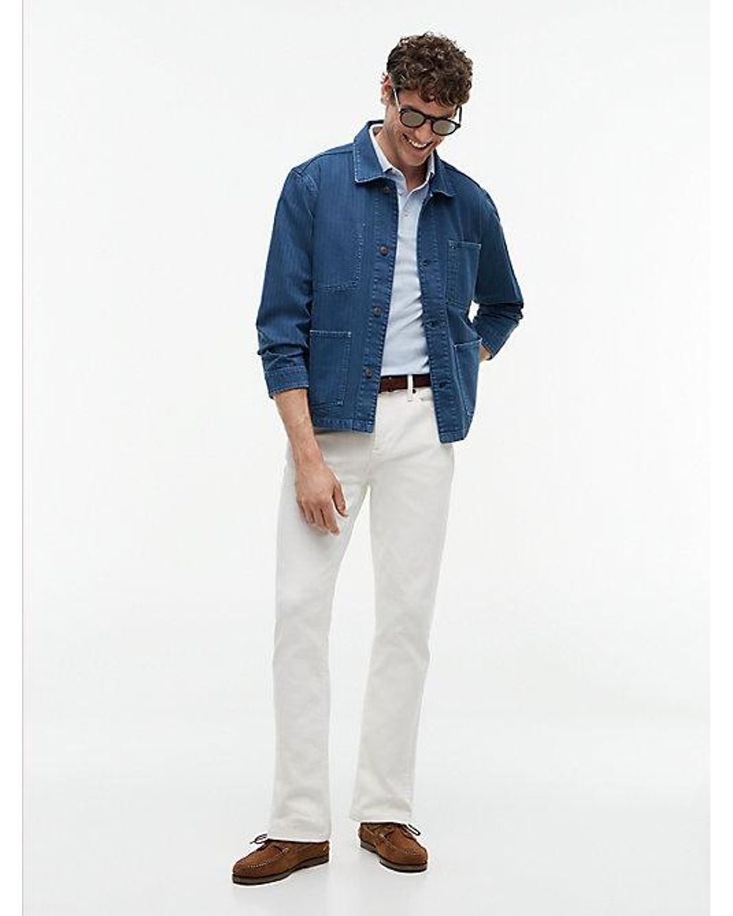 Tommy Hilfiger White Slim Fit Tipped Pique Polo Shirt for men