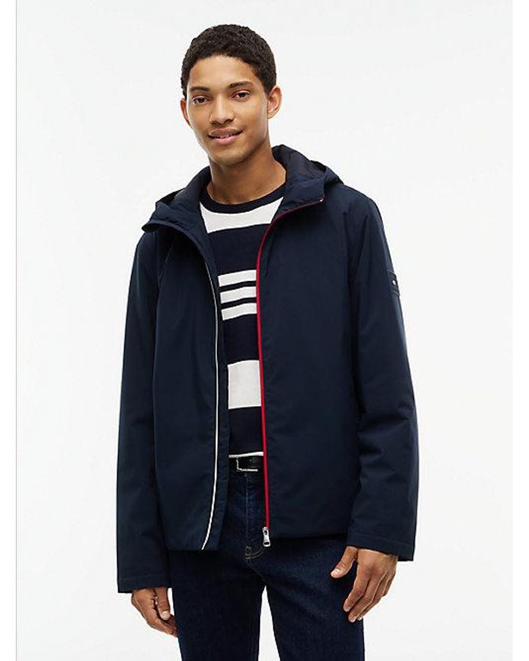 Tommy Hilfiger Blue Lightweight Hooded Padded Jacket for men