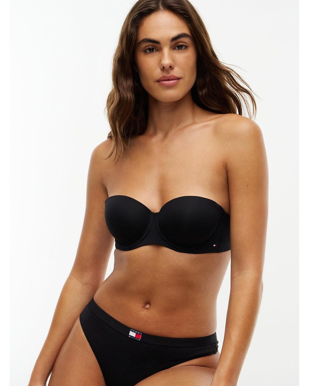 Tommy Hilfiger Black Essential Microfibre Strapless Bra