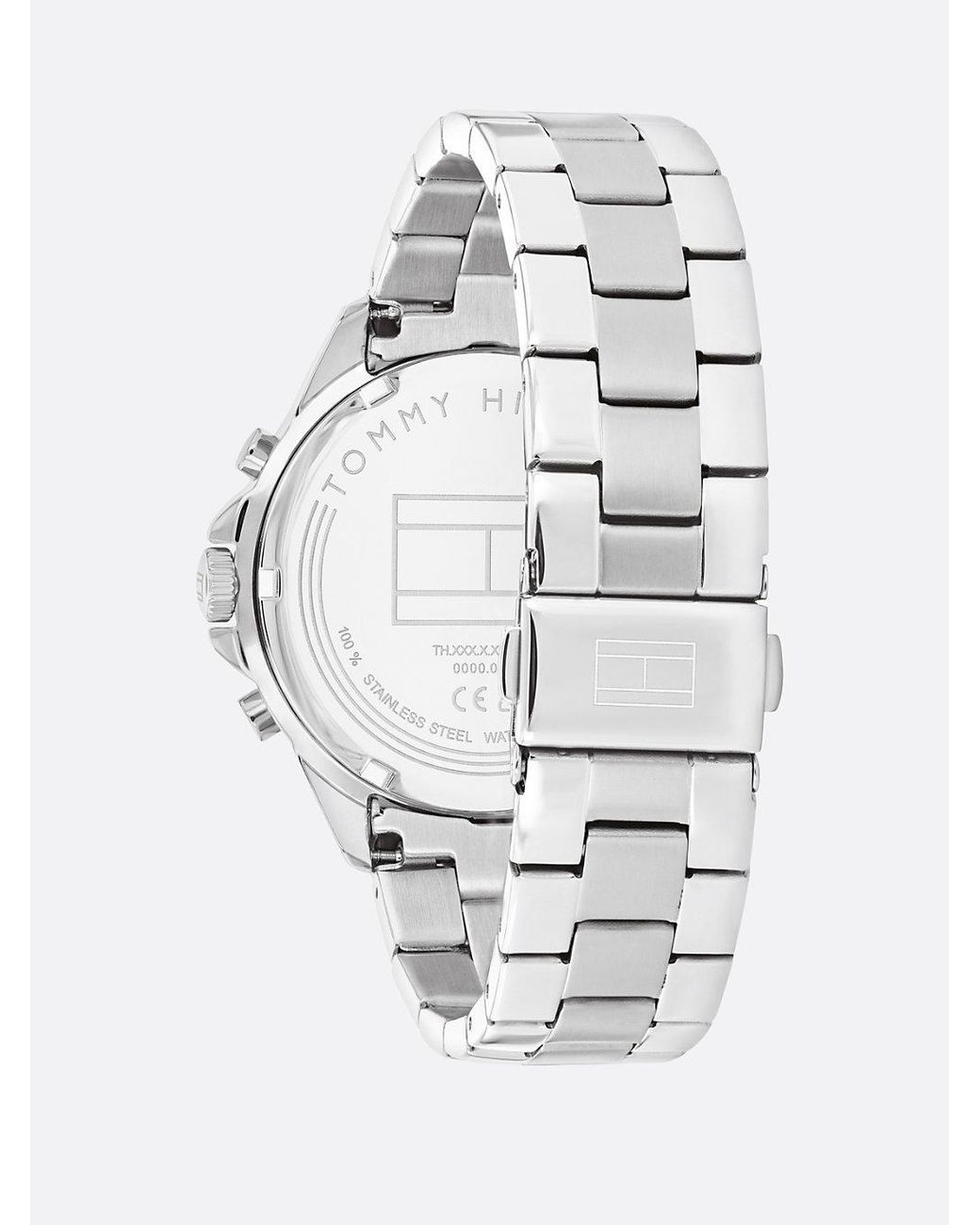 Tommy Hilfiger Gray Stainless Steel Chain-link Watch