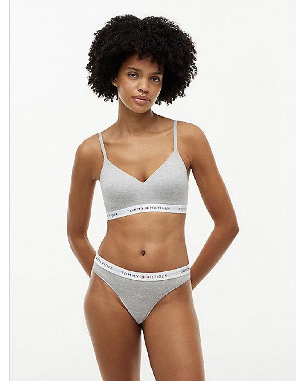 Tommy Hilfiger White Repeat Logo Underband Push-Up Bralette