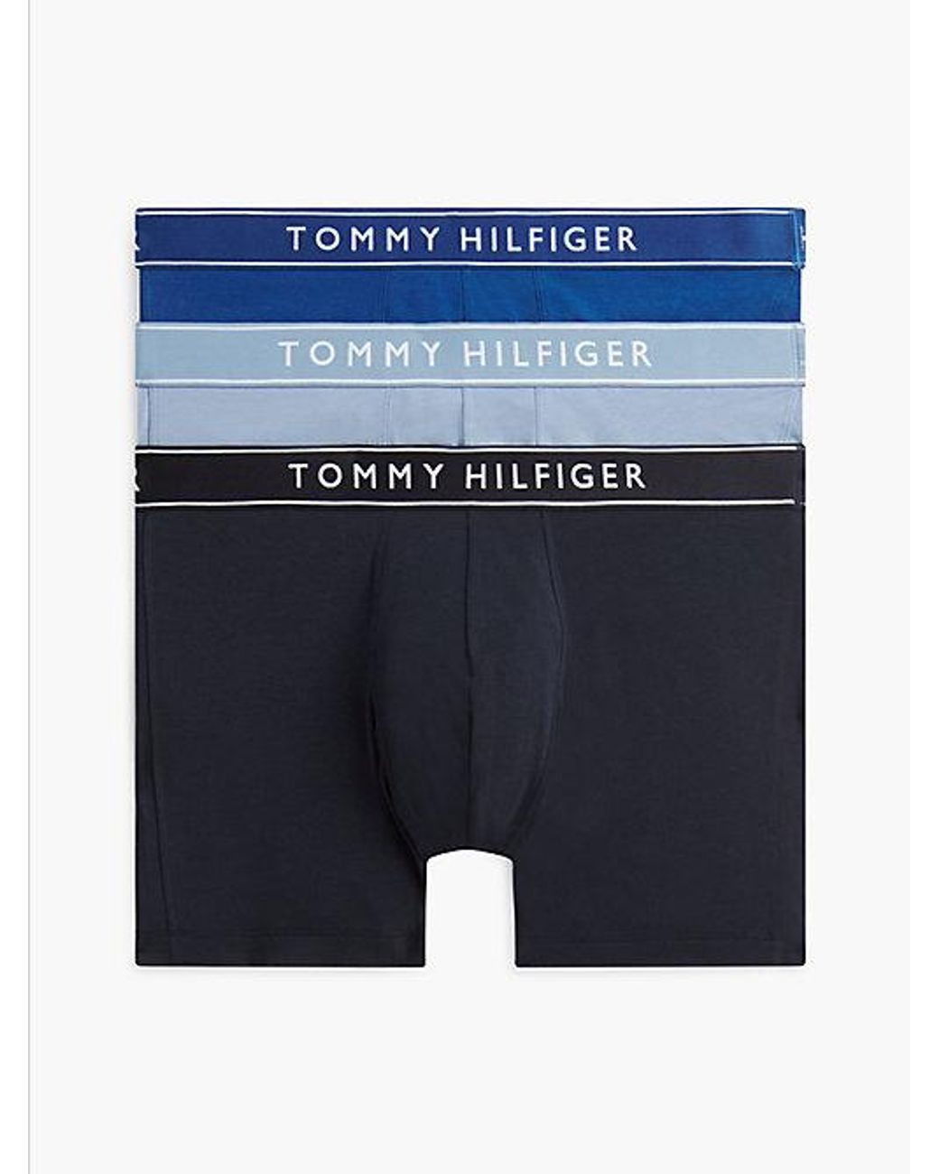 Tommy Hilfiger Blue 3 Pack Essential Logo Waistband Boxer Briefs for men