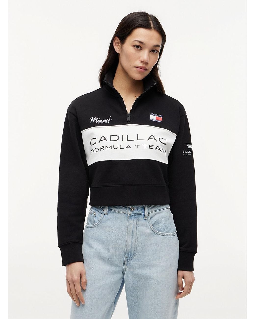 Tommy Hilfiger White Th X Cadillac Formula 1® Team Miami Half-zip Sweatshirt