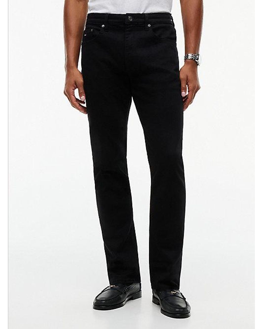 Tommy Hilfiger Black Tommy Jeans Ryan Slim Straight Jeans for men