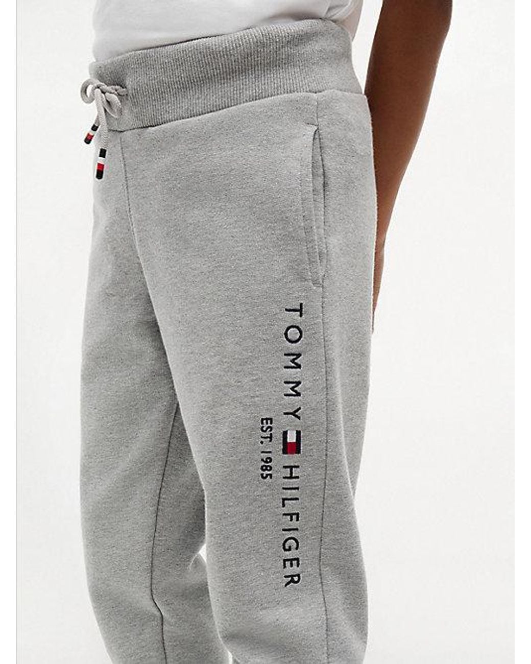 Tommy Hilfiger Gray Essential Pure Cotton Logo Joggers