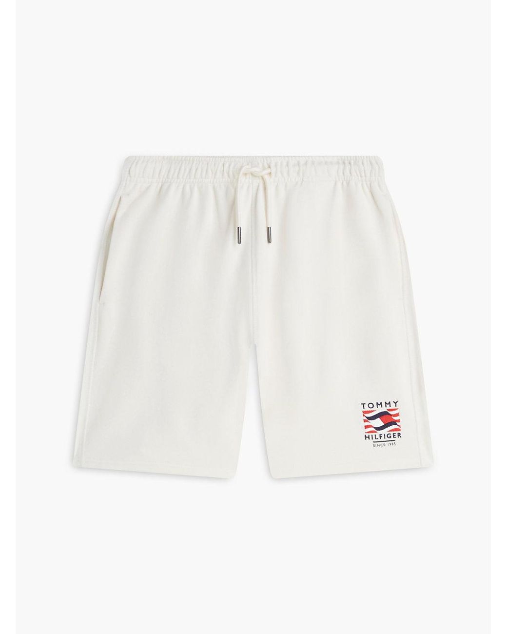 Tommy Hilfiger Natural Logo Embroidery Terry Sweat Shorts for men