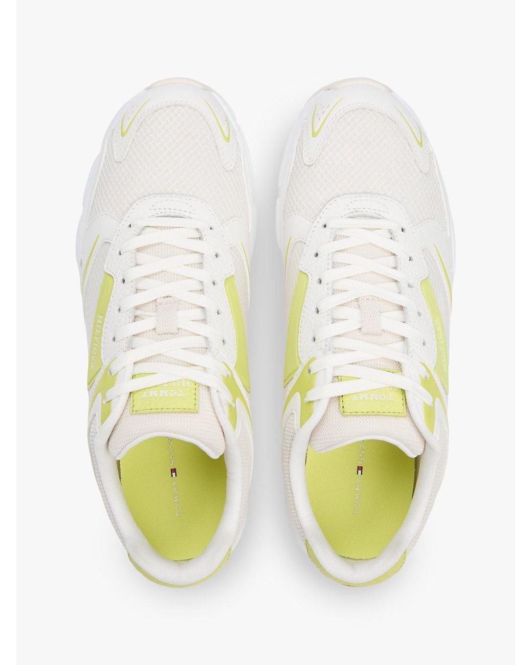 Tommy Hilfiger White Logo Mixed Texture Cleat Trainers for men
