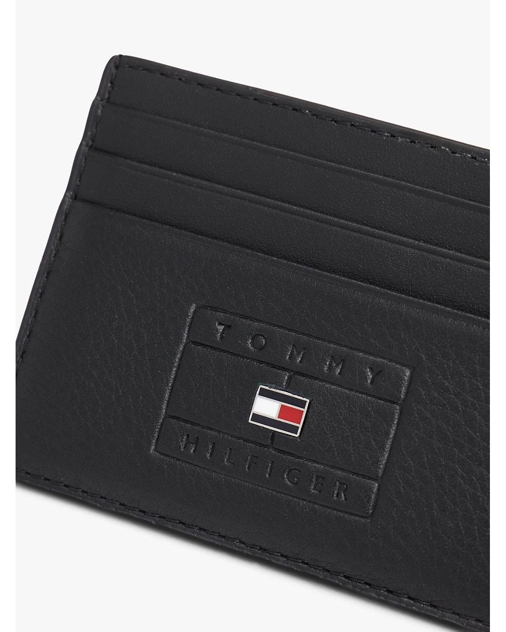Tommy Hilfiger Black Casual Leather Credit Card Holder for men