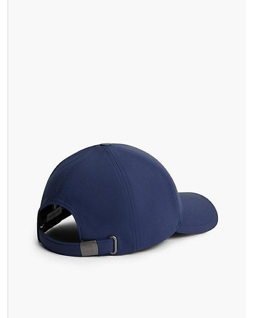 Tommy Hilfiger Blue Brushed Twill Rubberised Flag Baseball Cap for men
