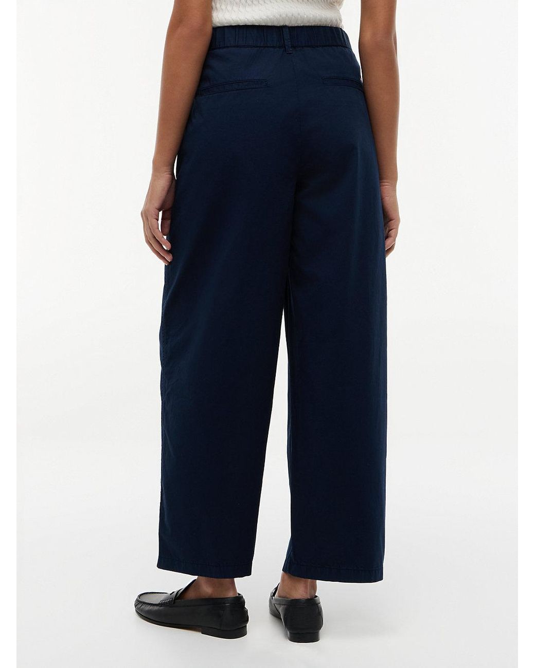 Tommy Hilfiger Blue Washed Barrel Leg Chinos