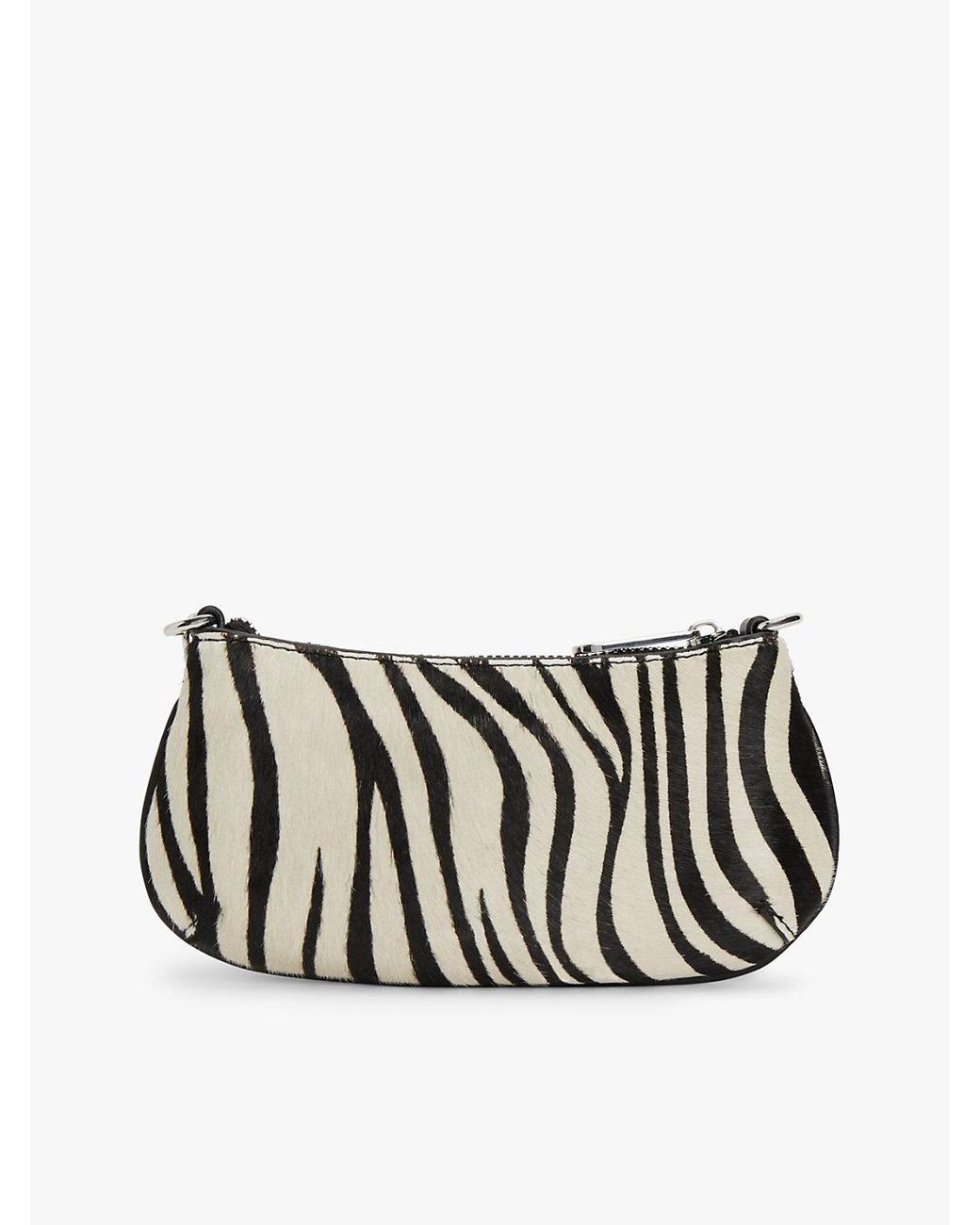 Tommy Hilfiger White Zebra Print Chain Strap Logo Wallet
