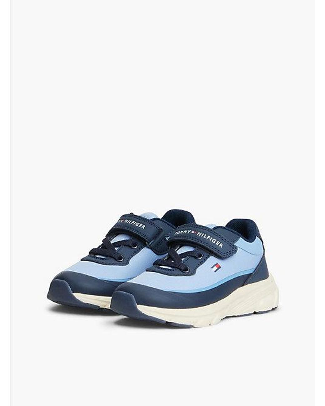 Tommy Hilfiger Blue Logo Hook And Loop Trainers