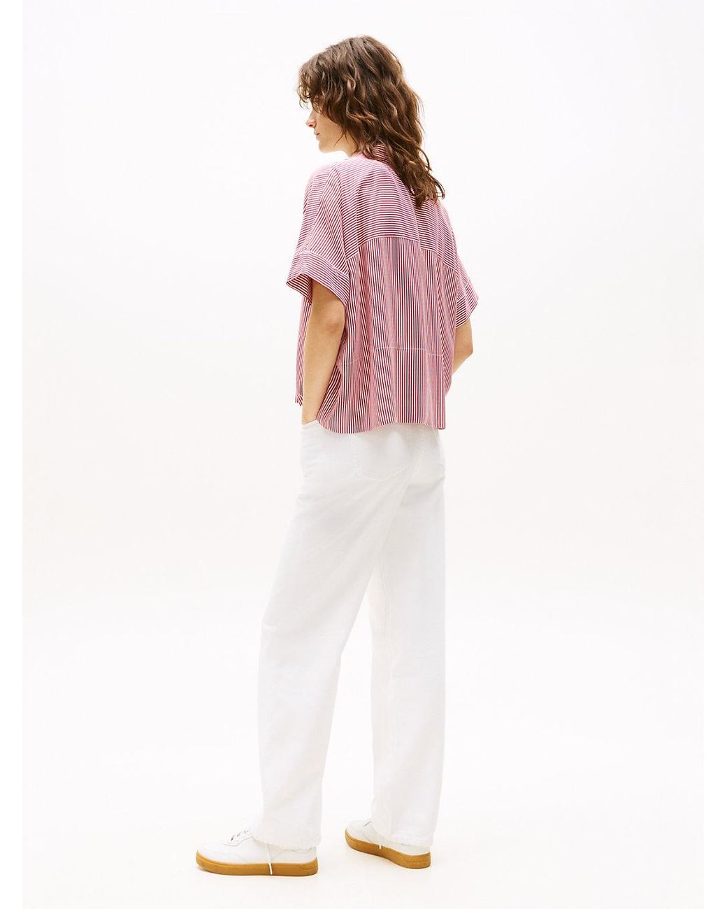 Chemise À Manches Courtes Et Drapeau Tommy Hilfiger en coloris Pink