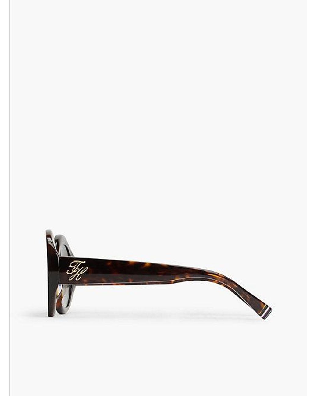Tommy Hilfiger Multicolor Logo Temple Round Sunglasses