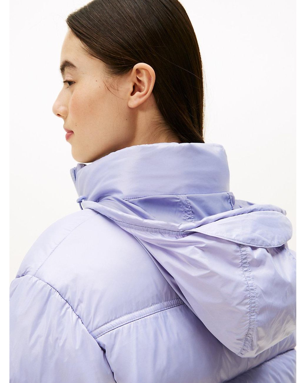 Tommy Hilfiger Blue Packable Shiny Puffer Jacket