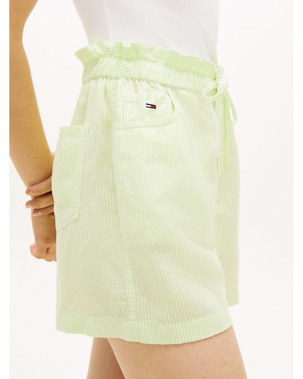 Tommy Hilfiger Multicolor Linen Blend Five-Pocket Shorts