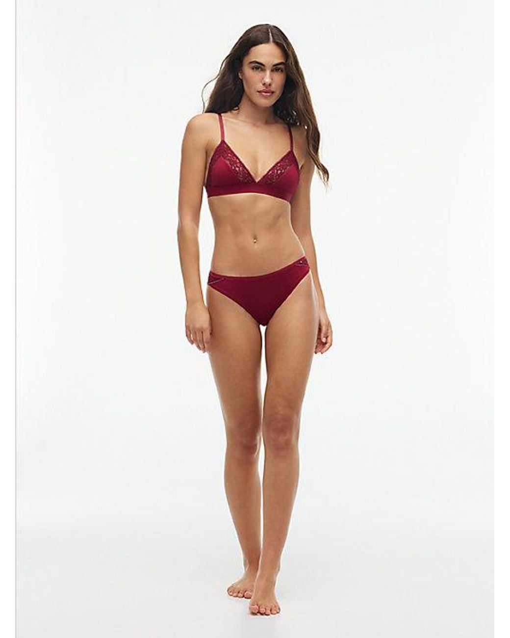 Tommy Hilfiger Red Floral Lace Briefs
