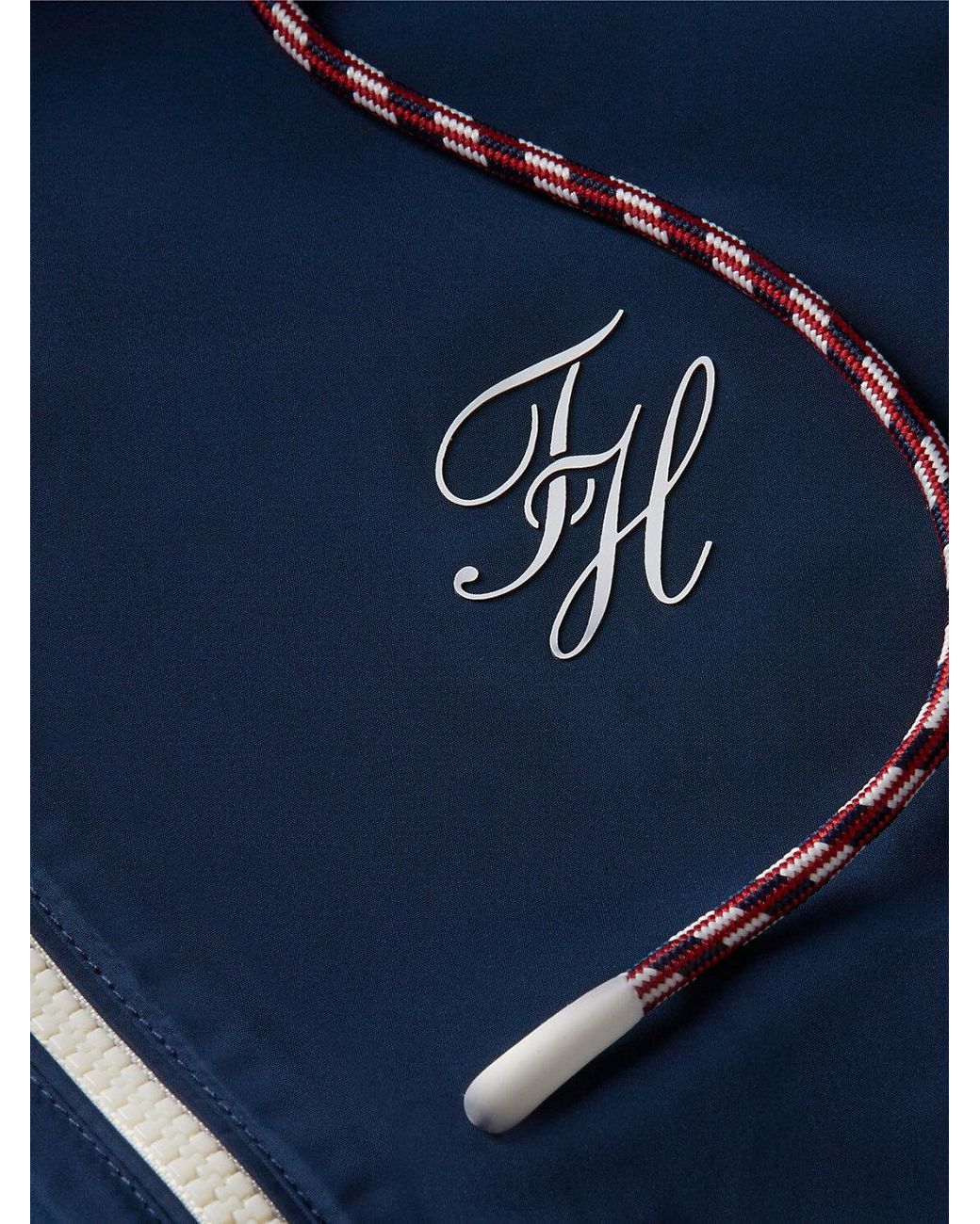 Tommy Hilfiger Blue Logo Water Repellent Hooded Windbreaker