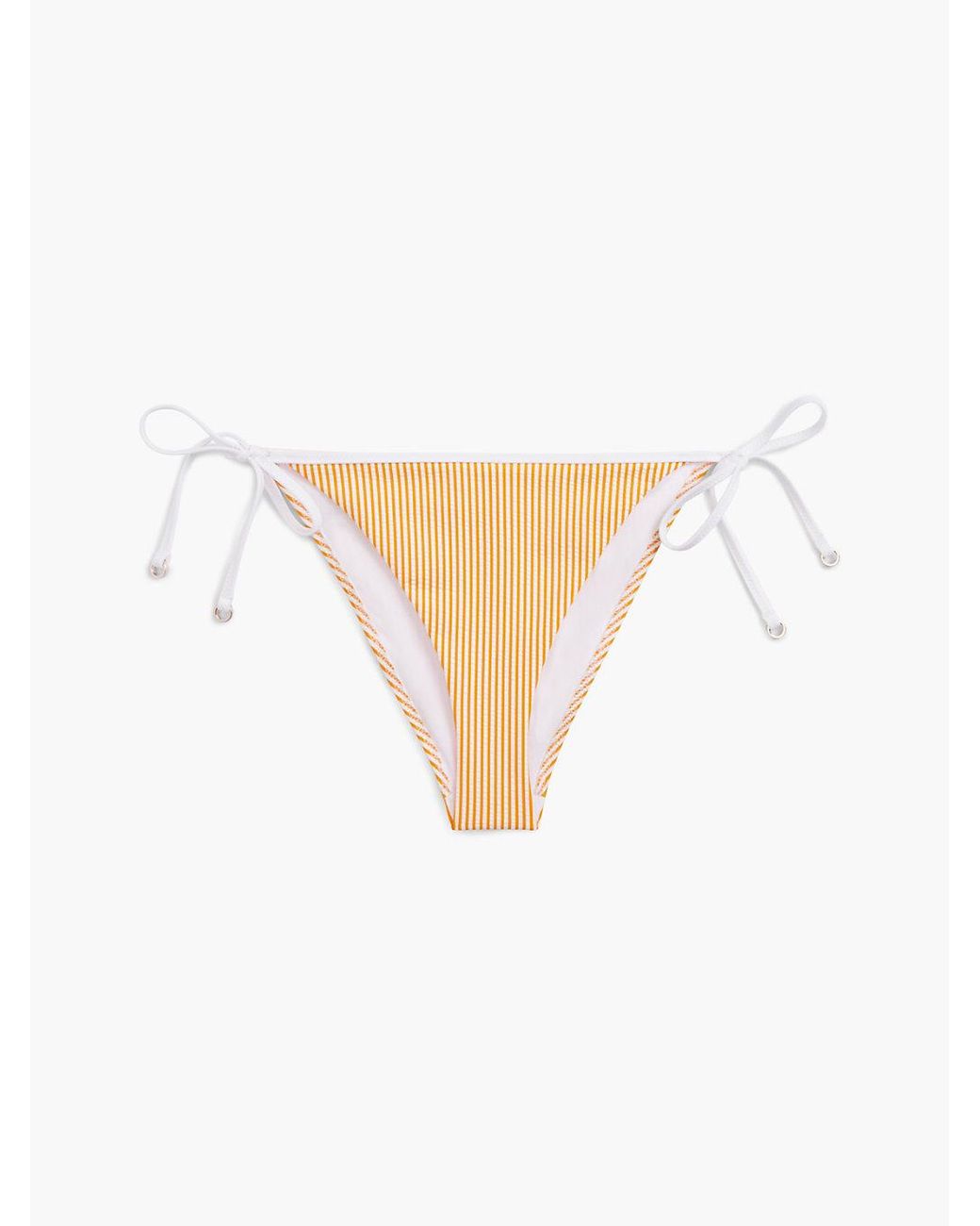 Tommy Hilfiger Natural Essential Seersucker Side Tie Bikini Bottoms