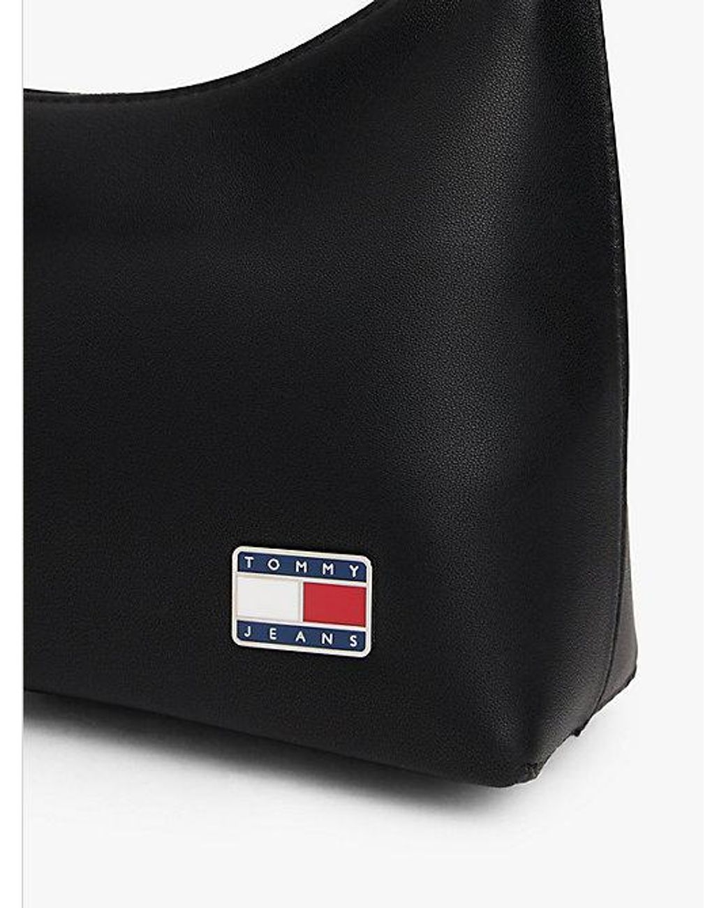 Tommy Hilfiger Black Logo Plaque Shoulder Bag
