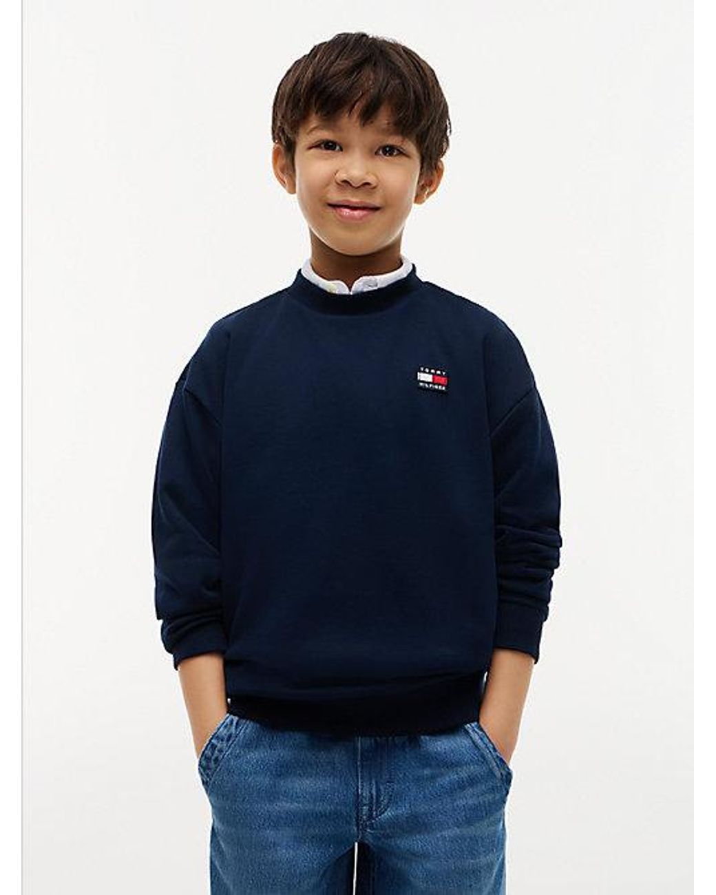 Tommy Hilfiger Blue Flag Logo Terry Sweatshirt