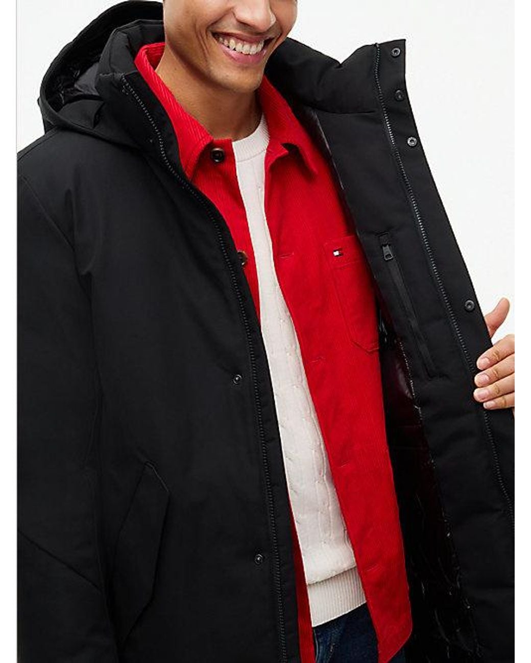 Tommy Hilfiger Blue Performance Tech Hooded Padded Parka for men